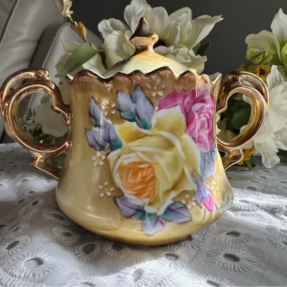 SOLD>>>Vintage Nippon Sugar and cream set - Picture 2 of 7